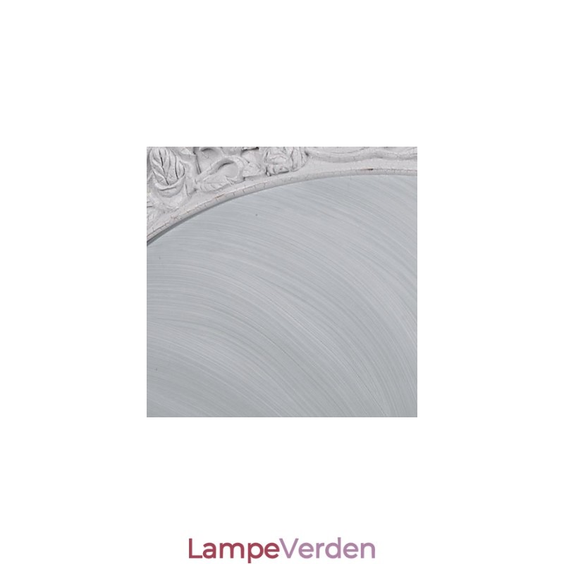 White Flush Mount Light Glass Resin Carving European Classic