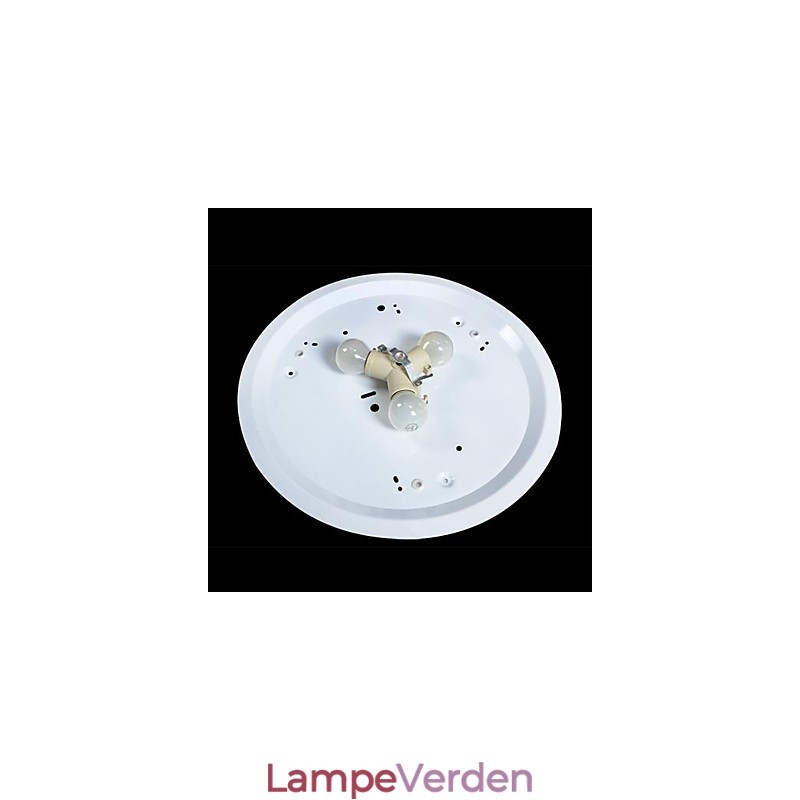 White Flush Mount Light Glass Resin Carving European Classic
