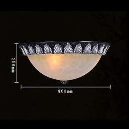 Flush Mount Light Pattern Glas Resin Silver Carving European Classic