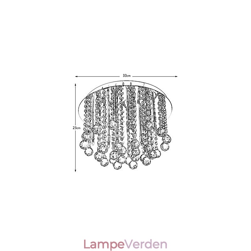 Moderne krystal semi-flush montering med 8 lys (G4 pære base)