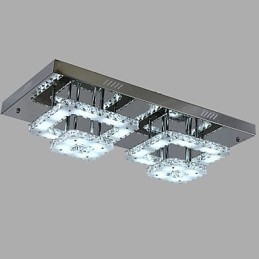 Moderne moderne krystal krom metal flush Mount
