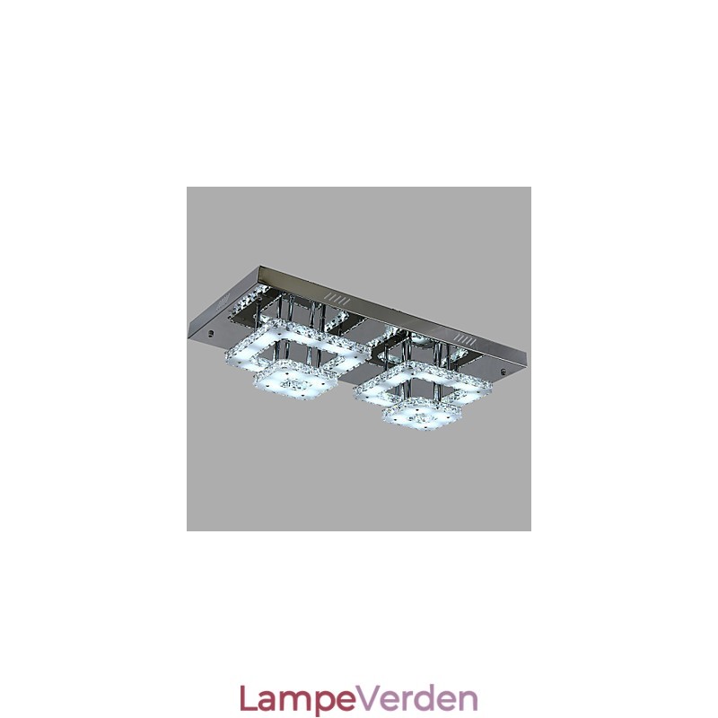 Moderne moderne krystal krom metal flush Mount