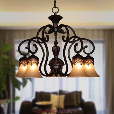 Vintage Country Island maleri Metal lysekrone Flush Mount