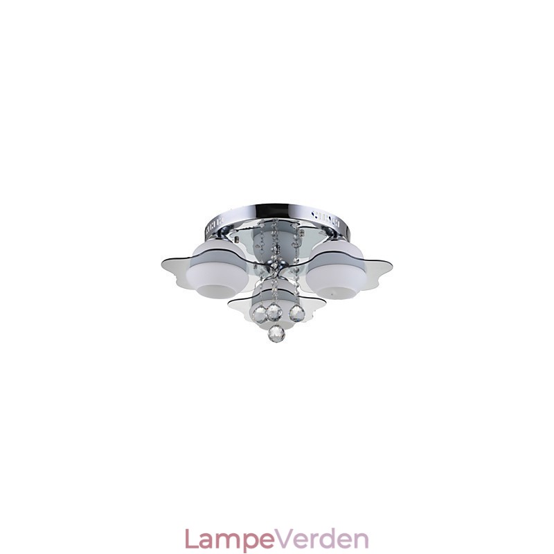 Fjernbetjening Flush Mount Modern Contemporary 3 lys med rød blå farve