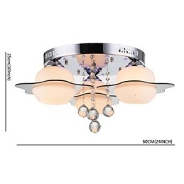Fjernbetjening Flush Mount Modern Contemporary 3 lys med rød blå farve