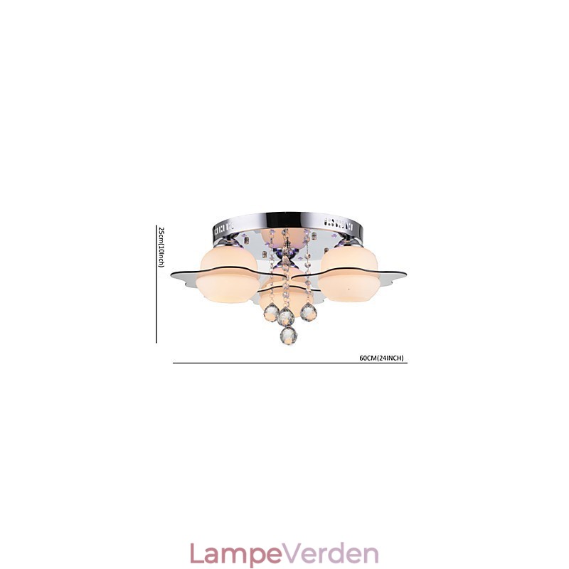 Fjernbetjening Flush Mount Modern Contemporary 3 lys med rød blå farve
