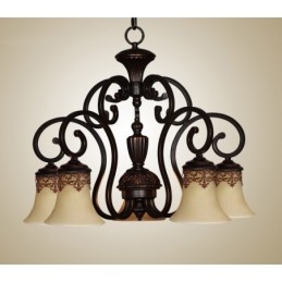 Vintage Country Island maleri Metal lysekrone Flush Mount