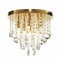 Moderne semi-flush montering i krystal med 6 lys (G9-pærebase)