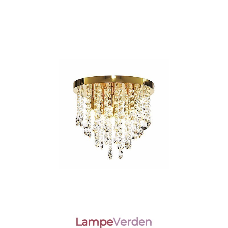 Moderne semi-flush montering i krystal med 6 lys (G9-pærebase)