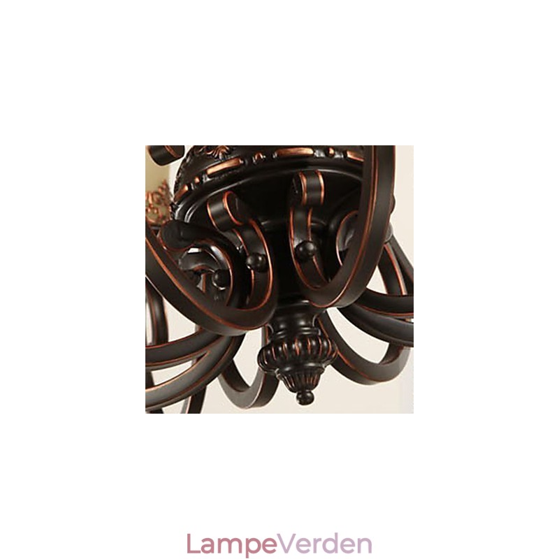 Vintage Country Island maleri Metal lysekrone Flush Mount