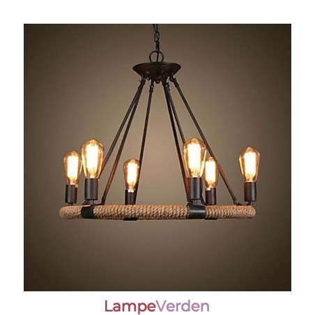 Traditionel klassisk rustik Lodge Retro Country Vintage maleri Metal Pendel Light Traditionel klassisk rustik Lodge Retro Country Vintage maleri Metal Pendel Light