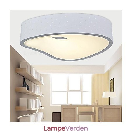 Pendel 1 lys moderne hvid metal og akryl Pendel 1 lys moderne hvid metal og akryl