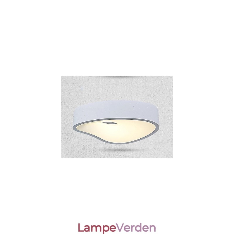Pendel 1 lys moderne hvid metal og akryl