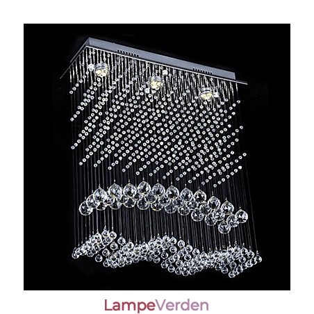 Moderne moderne krystal galvaniseret lysekrone Flush Mount Moderne moderne krystal galvaniseret lysekrone Flush Mount