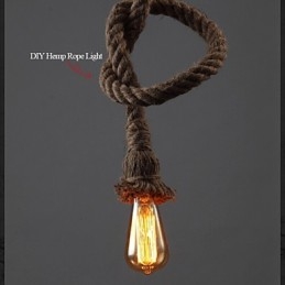 1 Let DIY Art Hemp Rope Light Creative Hemp Rope Droplight
