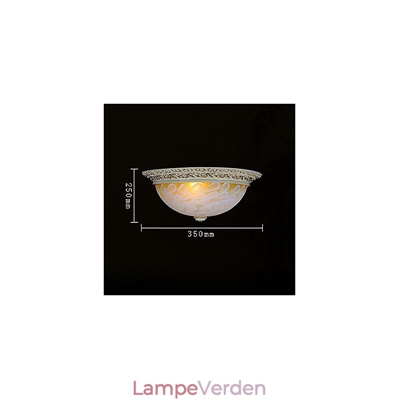 Hvid Flush Mount lysmønster glasharpiks guldudskæring europæisk klassiker