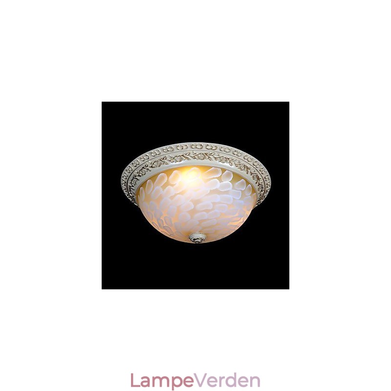 Hvid Flush Mount lysmønster glasharpiks guldudskæring europæisk klassiker