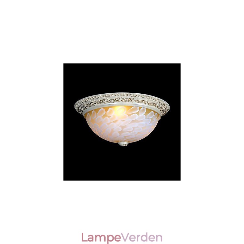 Hvid Flush Mount lysmønster glasharpiks guldudskæring europæisk klassiker