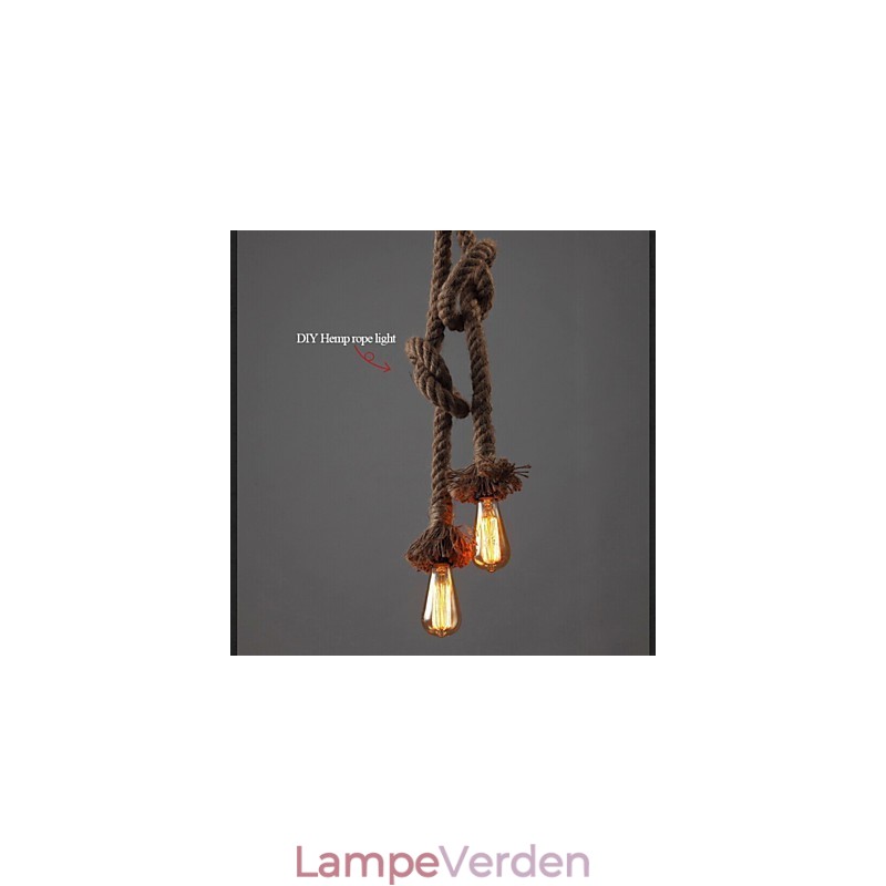 1 Let DIY Art Hemp Rope Light Creative Hemp Rope Droplight
