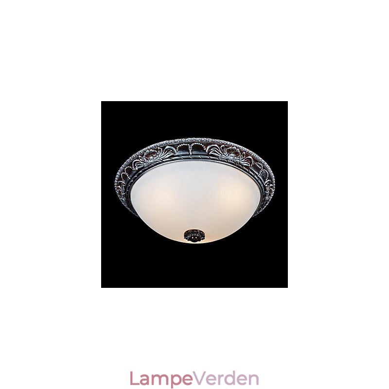 Flush Mount Light Glas Resin Sølv Carving Retro European Classic