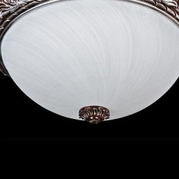 Flush Mount Light Glas Resin Sølv Carving Retro European Classic