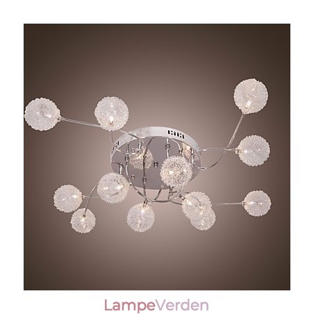G4 12 lys Iron Flush Mount Light med aluminiumsskærme G4 12 lys Iron Flush Mount Light med aluminiumsskærme