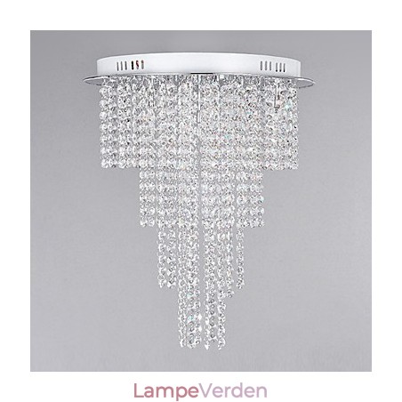 Crystal Flush Mount 8 Light Contemporary Metal galvanisering Crystal Flush Mount 8 Light Contemporary Metal galvanisering
