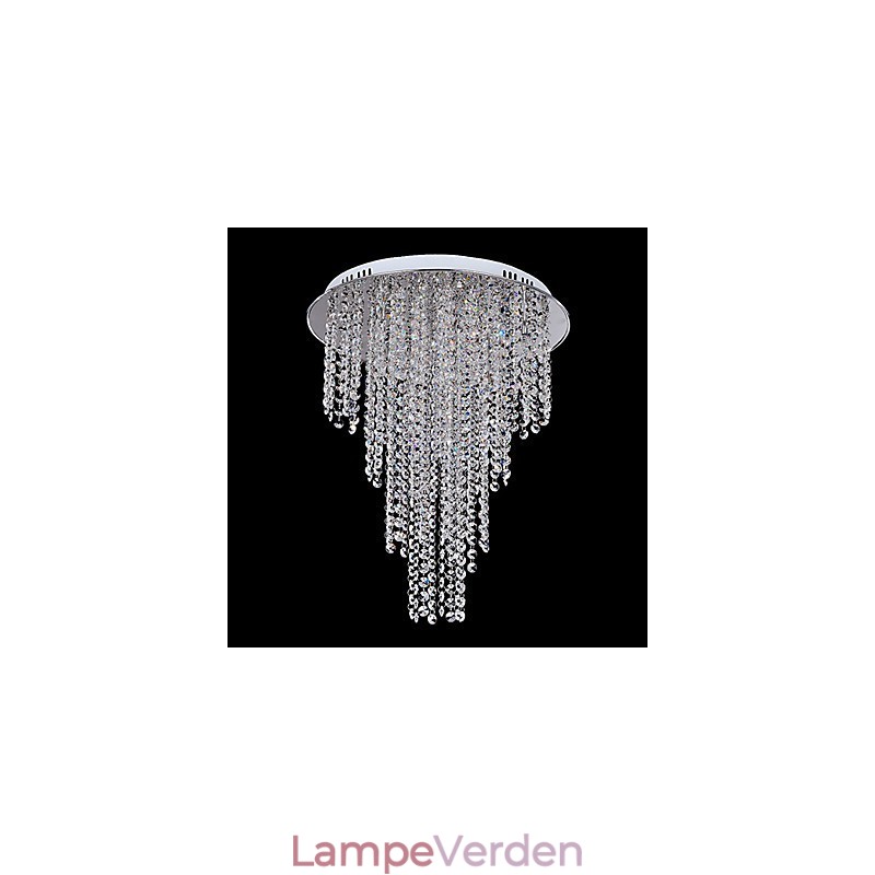 Crystal Flush Mount 8 Light Contemporary Metal galvanisering