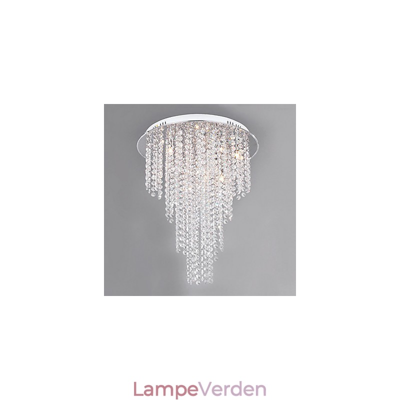 Crystal Flush Mount 8 Light Contemporary Metal galvanisering
