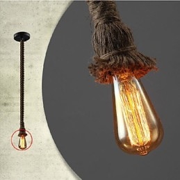 1 Let DIY Art Hemp Rope Light Creative Hemp Rope Droplight