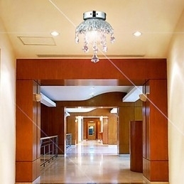 Krystal Semi Flush Mount med 3 lys