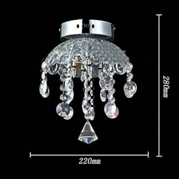 Krystal Semi Flush Mount med 3 lys