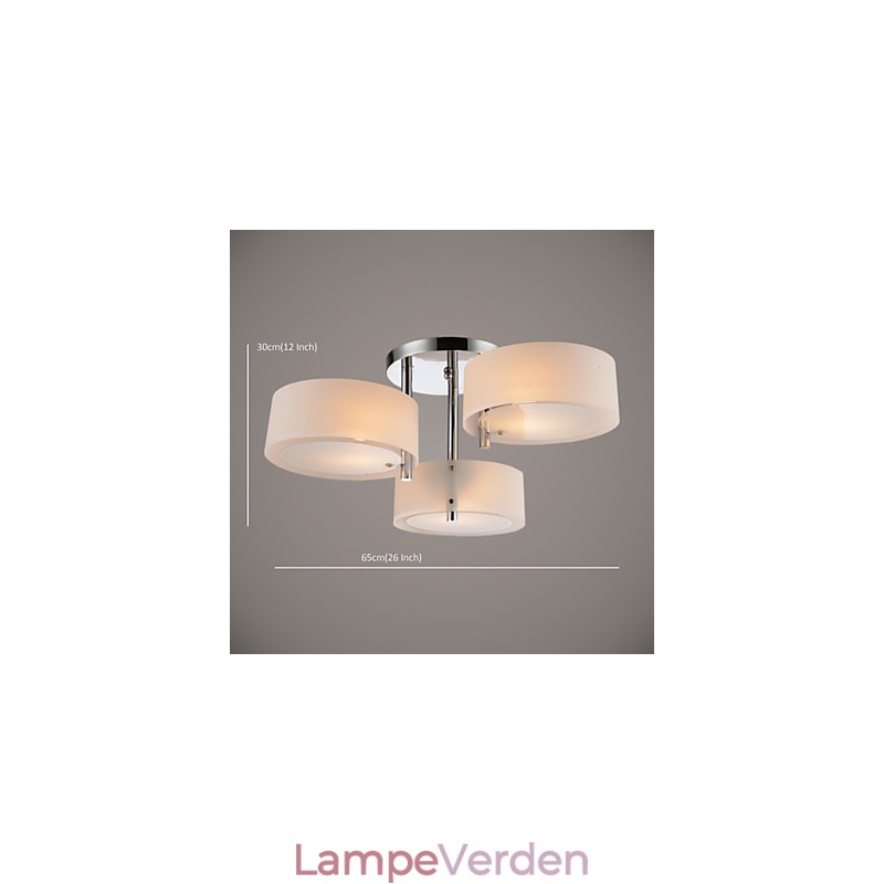 Flush Mount Modern Contemporary 3 Lights Ceiling Light Metal