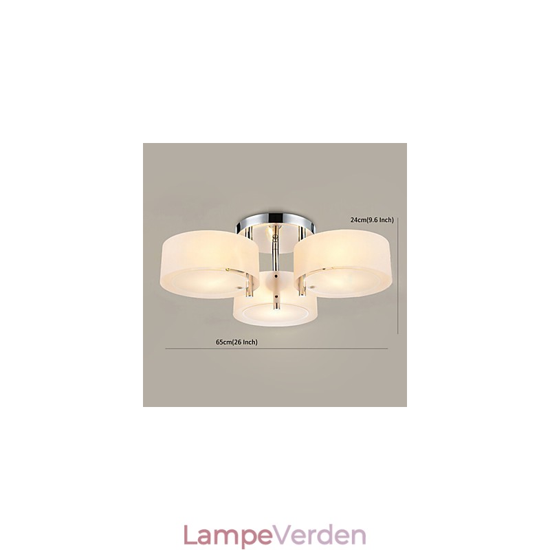 Flush Mount Modern Contemporary 3 Lights Ceiling Light Metal