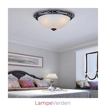 Flush Mount Light Glas Resin Sølv Carving Retro European Classic Flush Mount Light Glas Resin Sølv Carving Retro European Classic