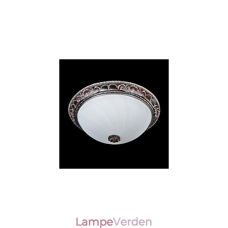 Flush Mount Light Glas Resin Sølv Carving Retro European Classic