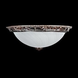 Flush Mount Light Glas Resin Sølv Carving Retro European Classic