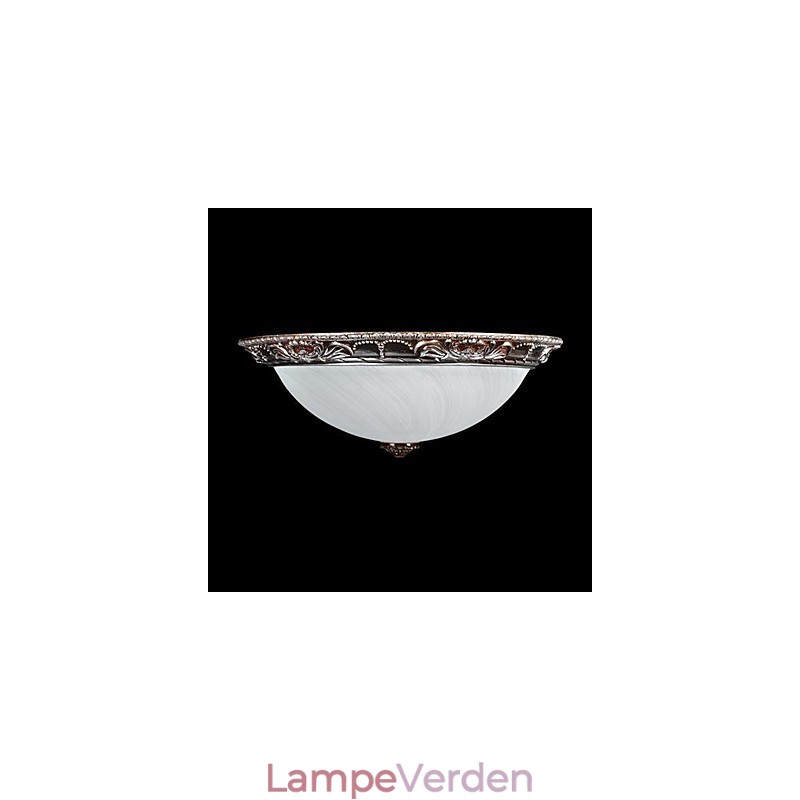 Flush Mount Light Glas Resin Sølv Carving Retro European Classic