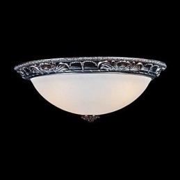 Flush Mount Light Glas Resin Sølv Carving Retro European Classic