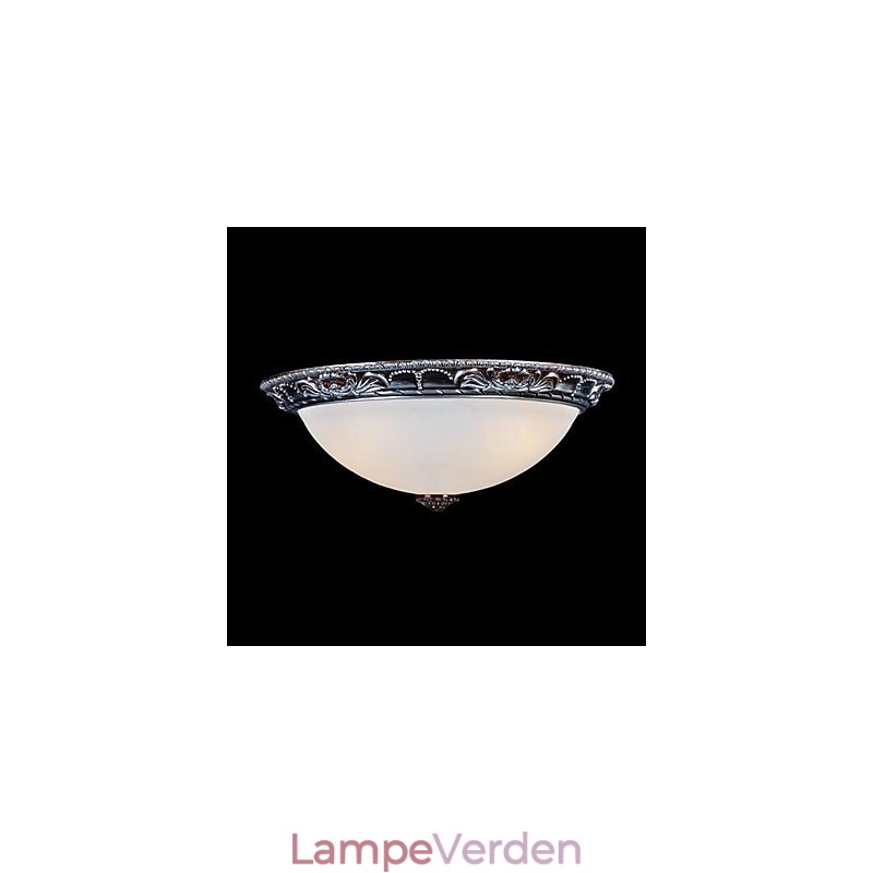 Flush Mount Light Glas Resin Sølv Carving Retro European Classic