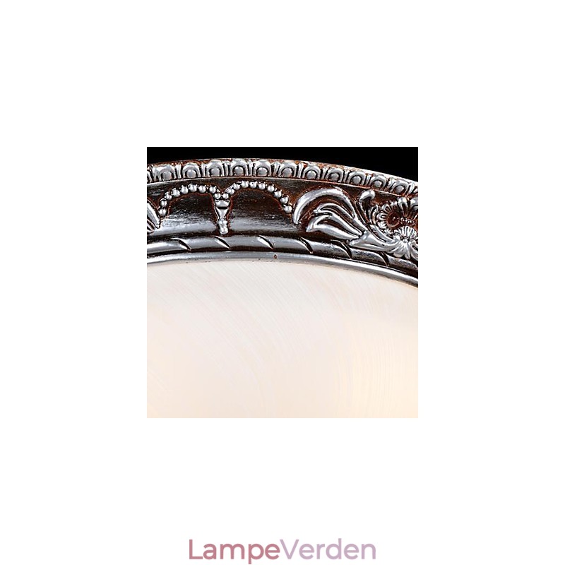 Flush Mount Light Glas Resin Sølv Carving Retro European Classic