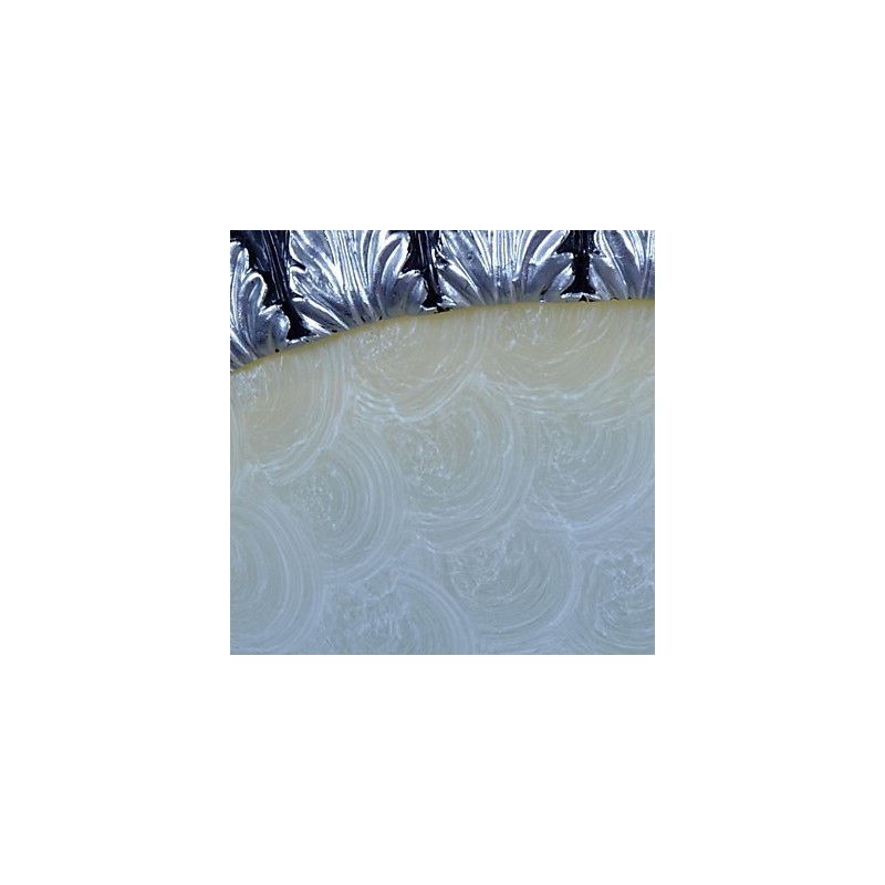 Flush Mount Light Pattern Glas Resin Silver Carving European Classic