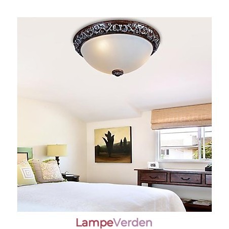 Flush Mount Light Glass Resin Silver Carving European Classic Flush Mount Light Glass Resin Silver Carving European Classic
