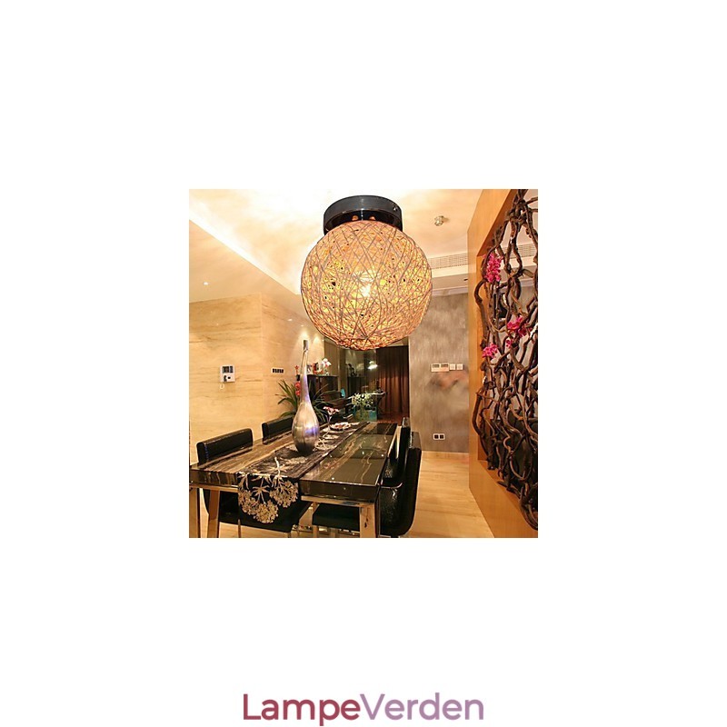 1 lys loftslampe i kugleformet skærm