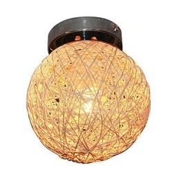 1 lys loftslampe i kugleformet skærm