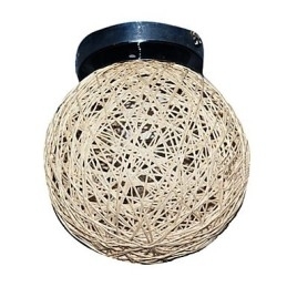 1 lys loftslampe i kugleformet skærm
