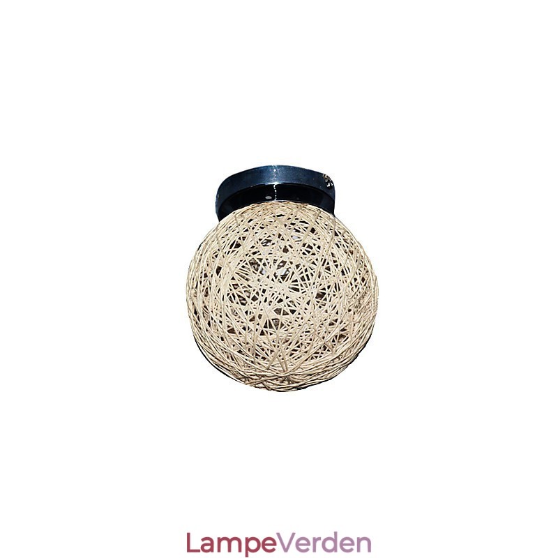 1 lys loftslampe i kugleformet skærm