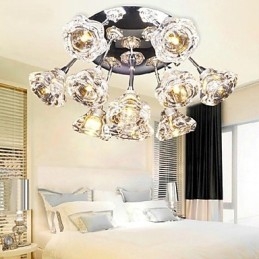 Moderne moderne rustik Lodge krommetal flush Mount