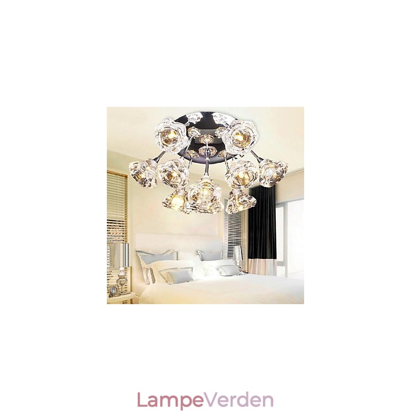 Moderne moderne rustik Lodge krommetal flush Mount