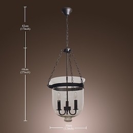 Traditionel klassisk vintage mini stil galvaniseret lysekrone